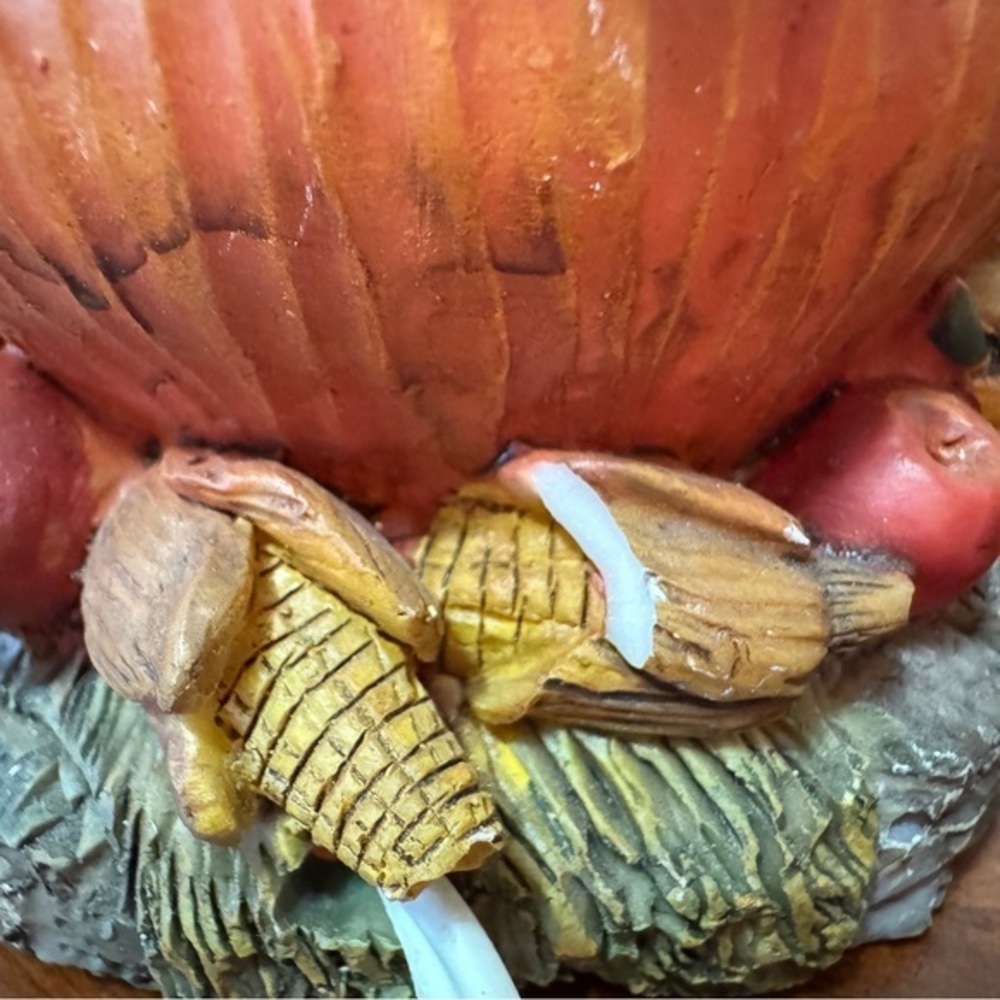 Vintage Thanksgiving Pilgrim Boy Pumpkin Lamp Fall Harvest Decor see description - Picture 10 of 15